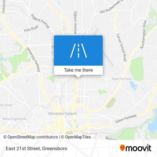 Mapa de East 21st Street