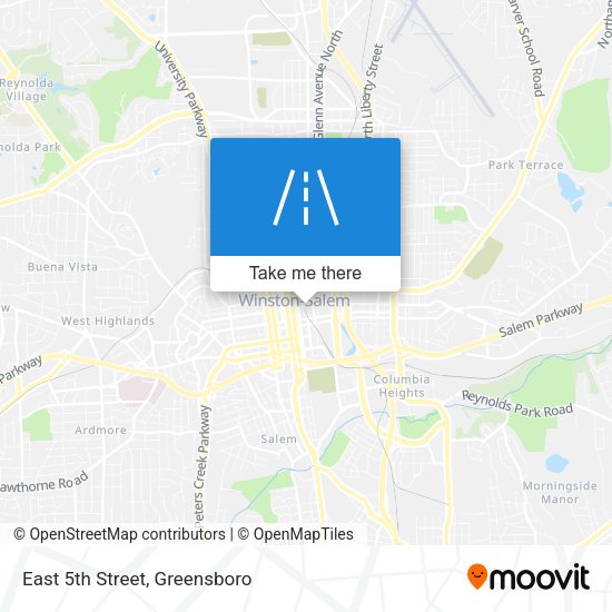 East 5th Street map