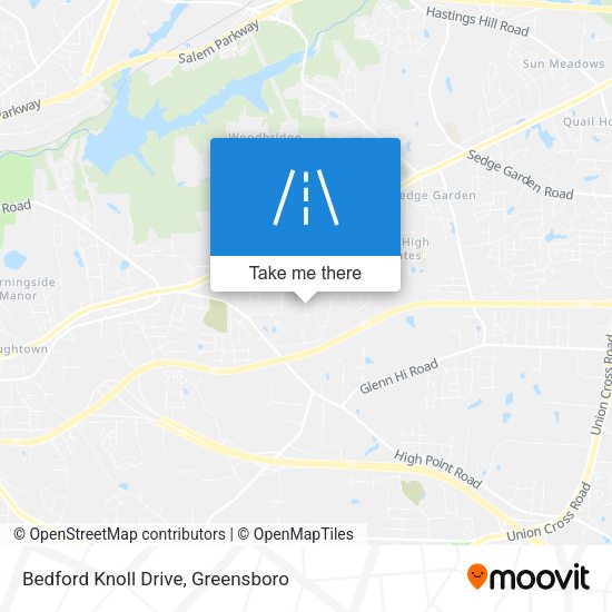 Mapa de Bedford Knoll Drive