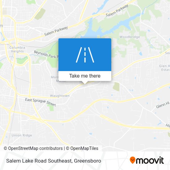 Salem Lake Road Southeast map