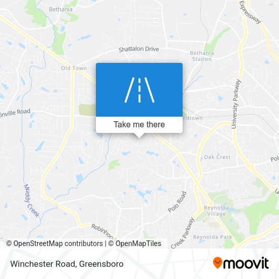 Winchester Road map