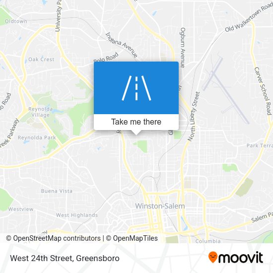 West 24th Street map