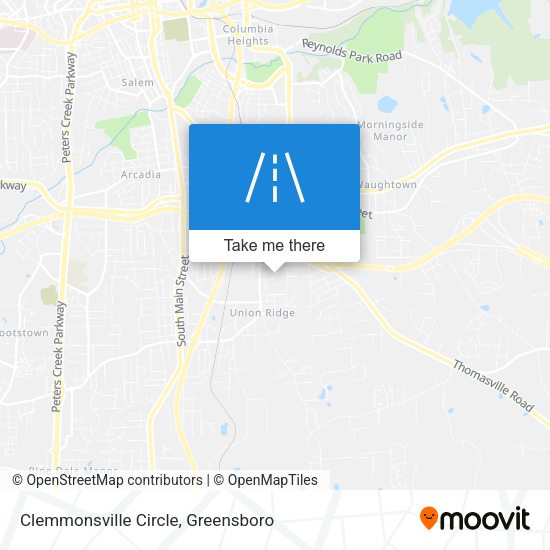Clemmonsville Circle map