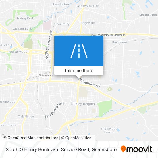 Mapa de South O Henry Boulevard Service Road