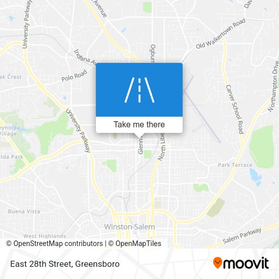 East 28th Street map