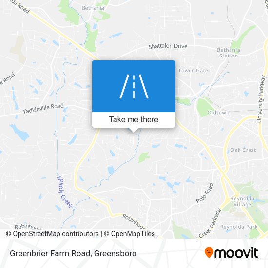 Greenbrier Farm Road map