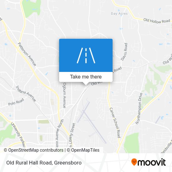 Old Rural Hall Road map