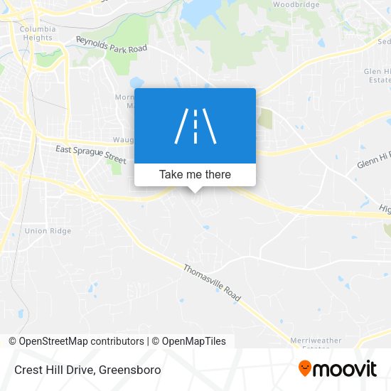 Crest Hill Drive map