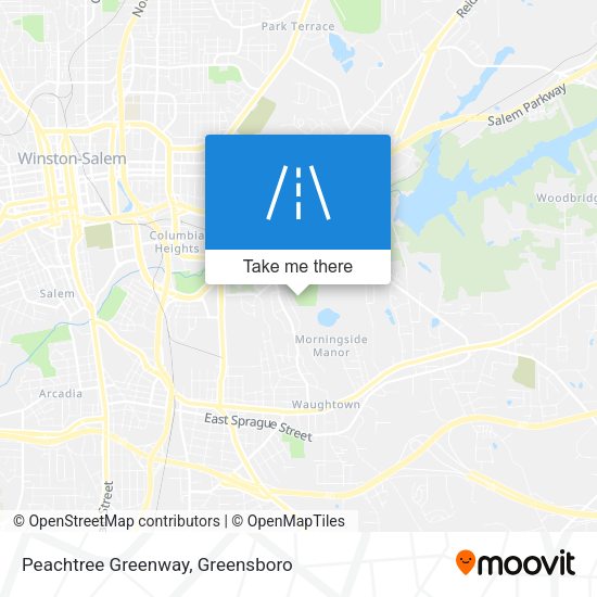 Peachtree Greenway map