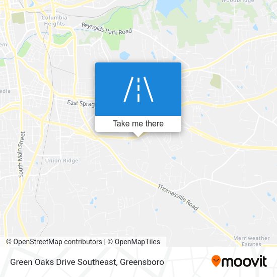 Green Oaks Drive Southeast map