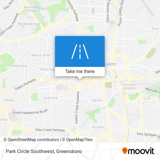 Mapa de Park Circle Southwest