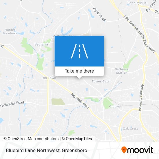 Mapa de Bluebird Lane Northwest