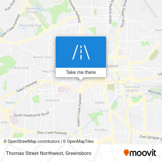 Thomas Street Northwest map