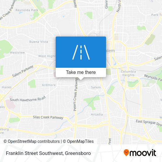 Franklin Street Southwest map