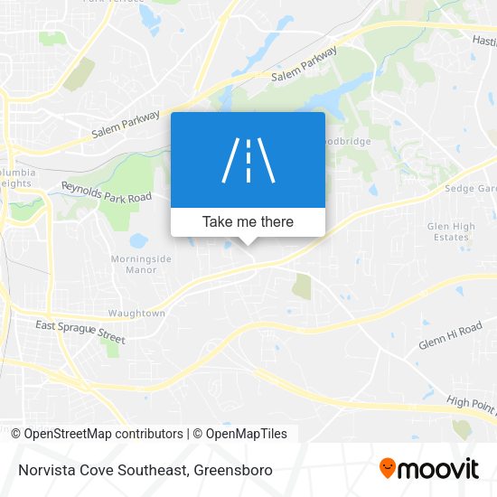 Norvista Cove Southeast map