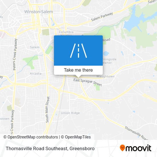 Thomasville Road Southeast map