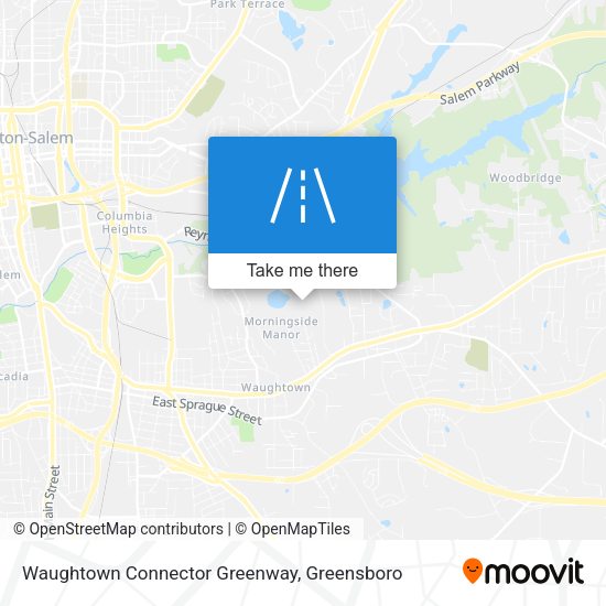 Waughtown Connector Greenway map