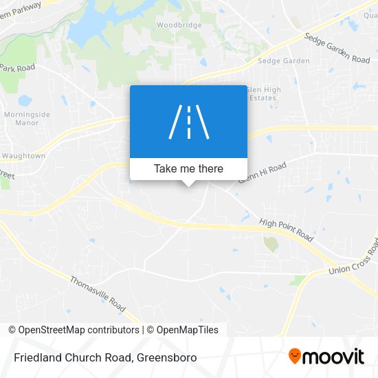 Friedland Church Road map
