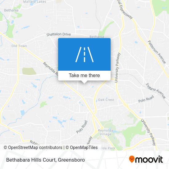 Bethabara Hills Court map