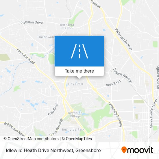 Idlewild Heath Drive Northwest map