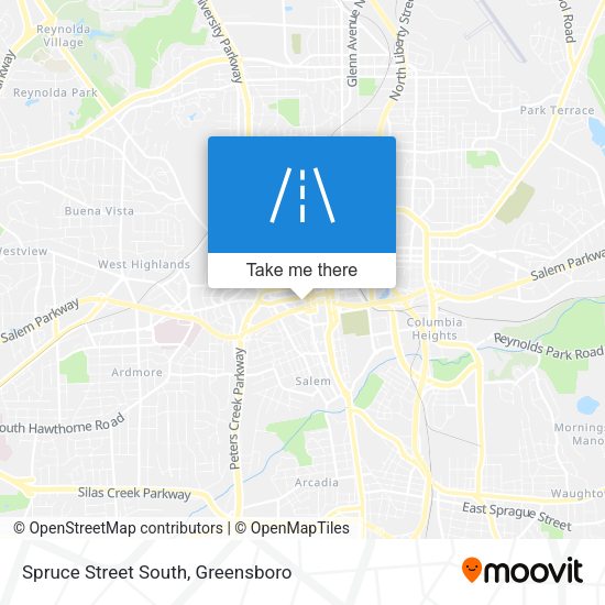 Spruce Street South map