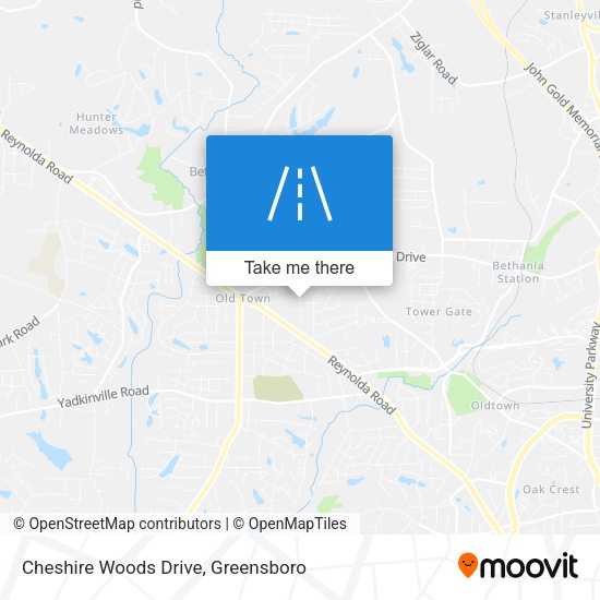 Cheshire Woods Drive map