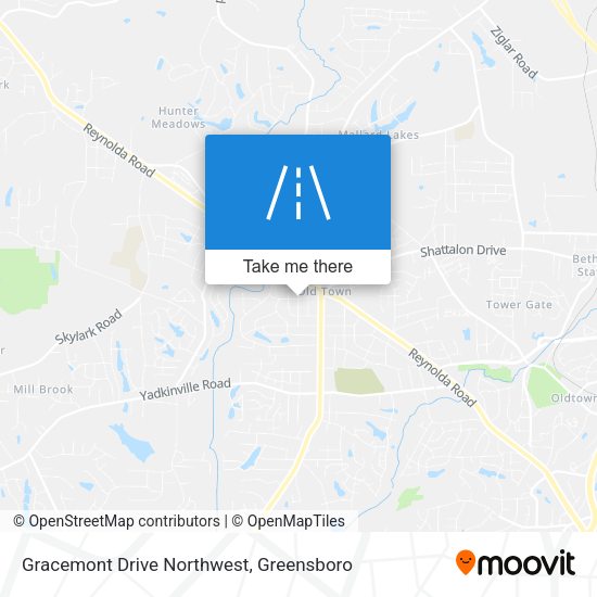 Gracemont Drive Northwest map