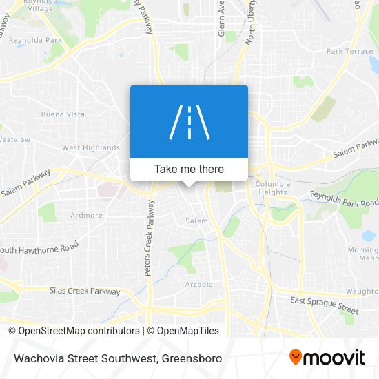 Mapa de Wachovia Street Southwest