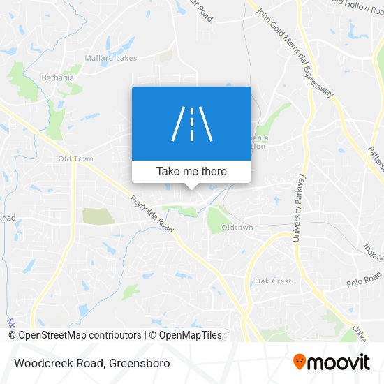 Woodcreek Road map