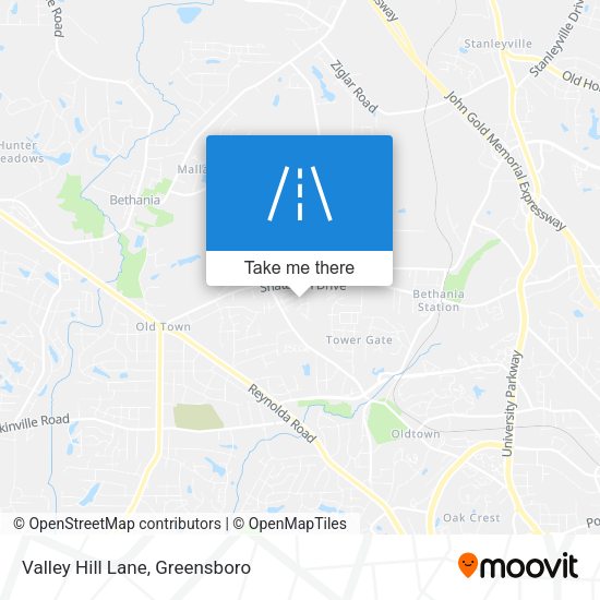Valley Hill Lane map