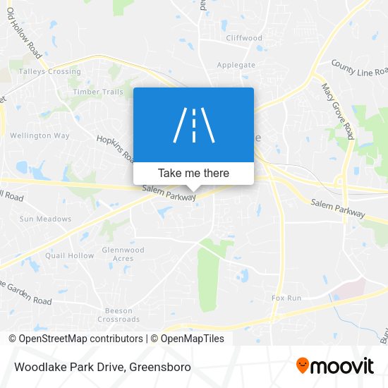Mapa de Woodlake Park Drive