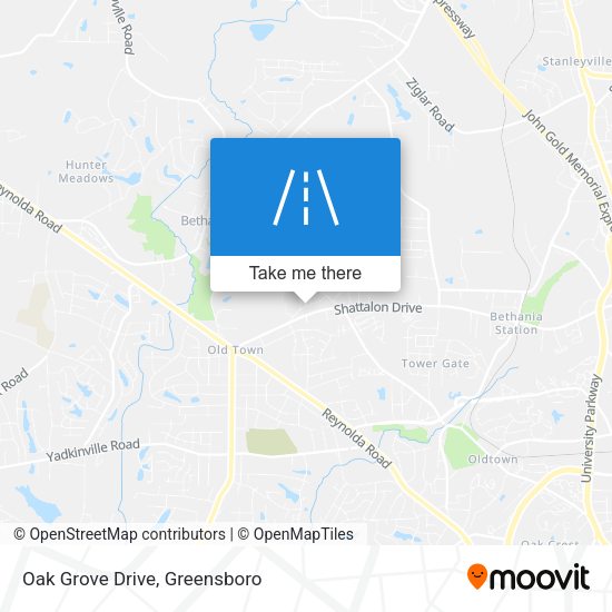 Oak Grove Drive map