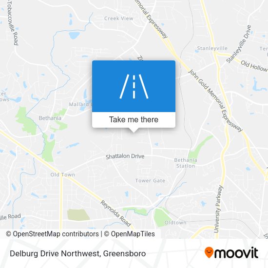 Mapa de Delburg Drive Northwest