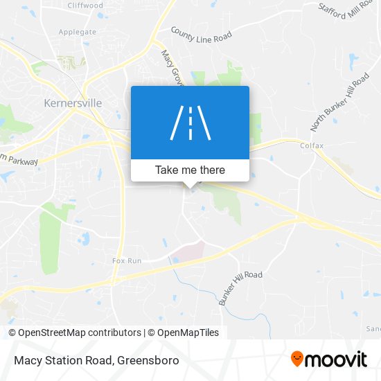 Macy Station Road map