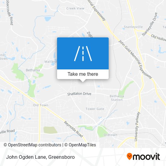 John Ogden Lane map