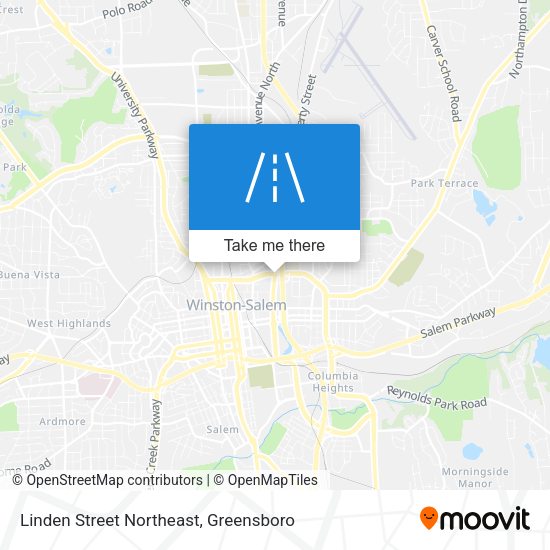 Mapa de Linden Street Northeast