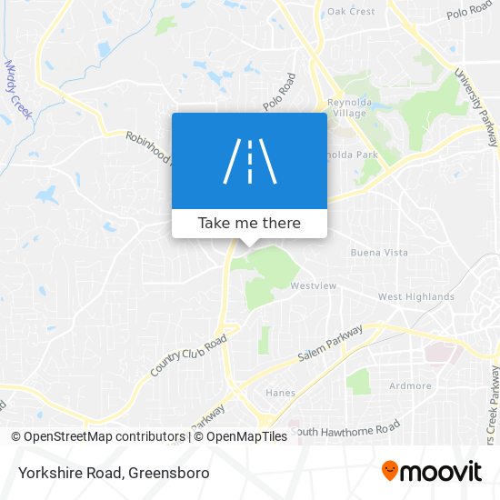 Mapa de Yorkshire Road