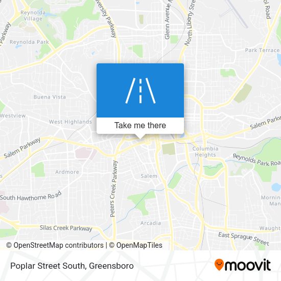 Poplar Street South map