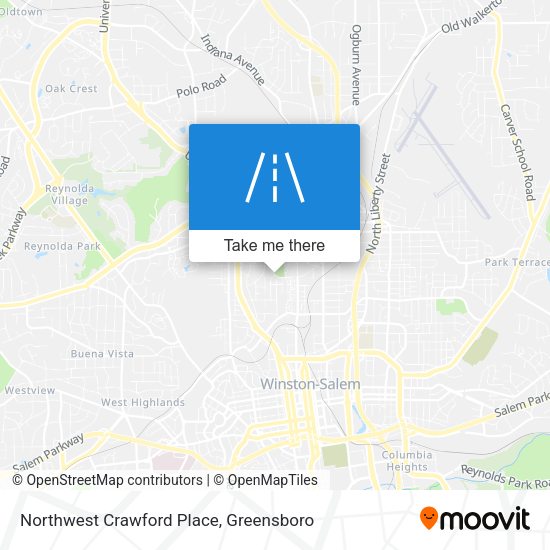 Northwest Crawford Place map