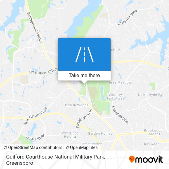 Mapa de Guilford Courthouse National Military Park