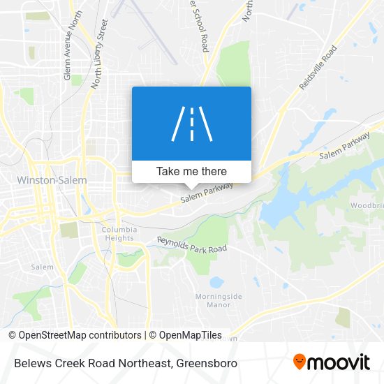 Belews Creek Road Northeast map