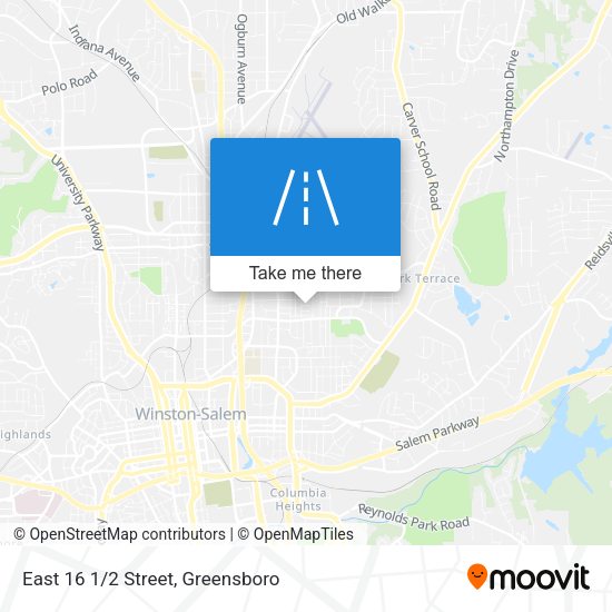 East 16 1/2 Street map