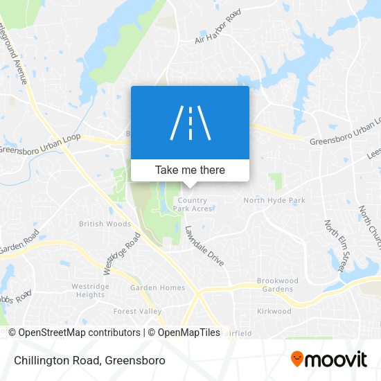 Chillington Road map