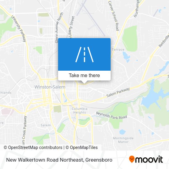 New Walkertown Road Northeast map