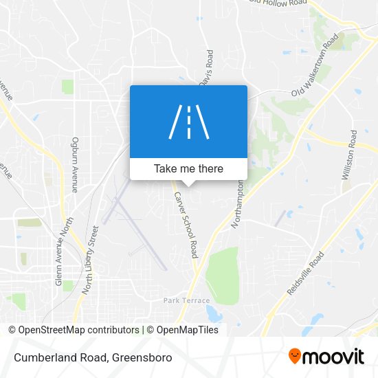 Cumberland Road map