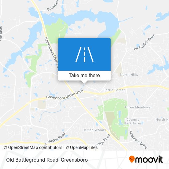 Old Battleground Road map