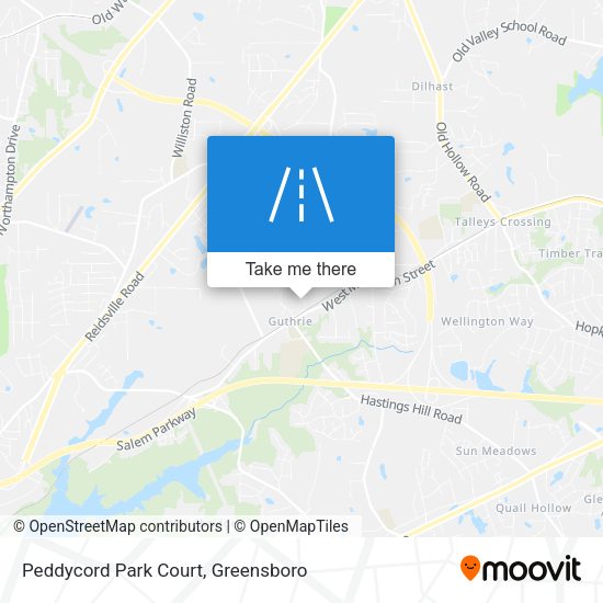 Mapa de Peddycord Park Court