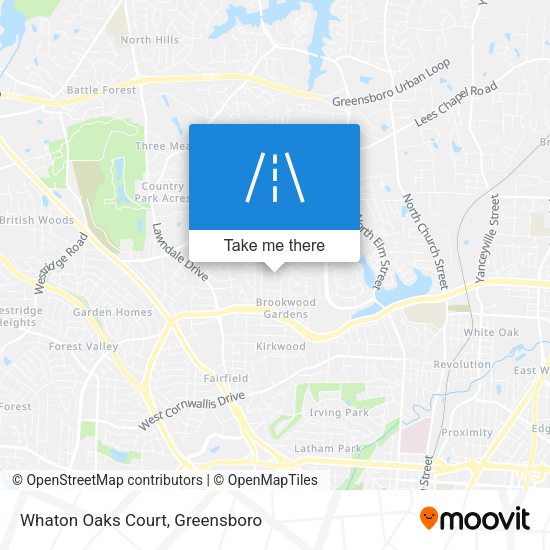 Mapa de Whaton Oaks Court
