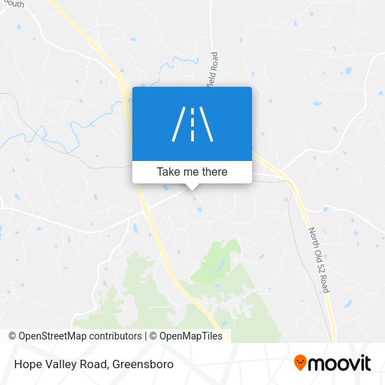 Hope Valley Road map