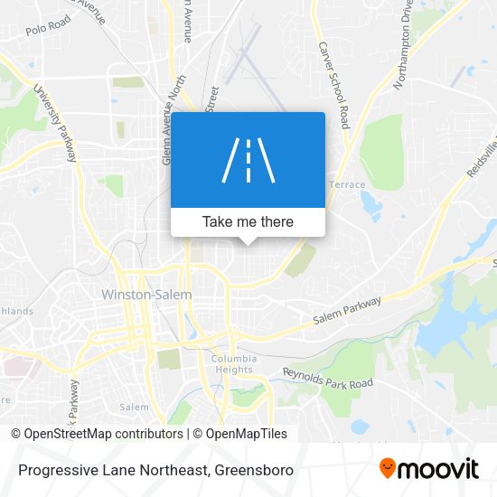 Progressive Lane Northeast map